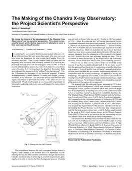 The Making of the Chandra X-Ray Observatory: the Project Scientist's Perspective Martin C