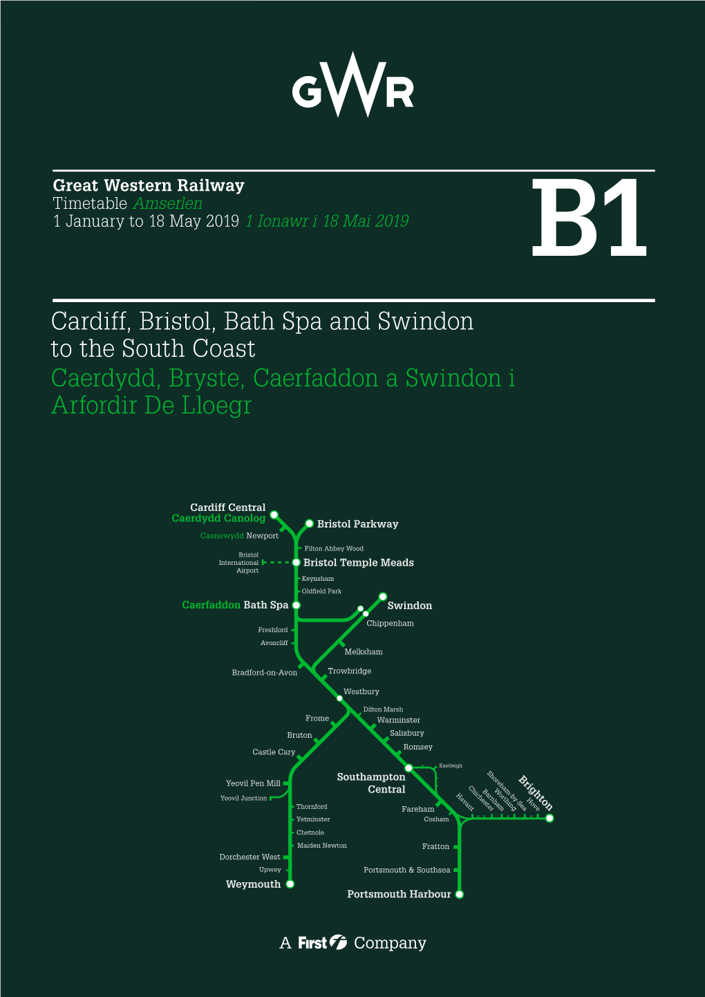 Cardiff, Bristol, Bath Spa and Swindon to the South Coast Caerdydd, Bryste, Caerfaddon a Swindon I Arfordir De Lloegr