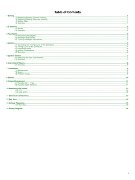 Table of Contents 1 Battery