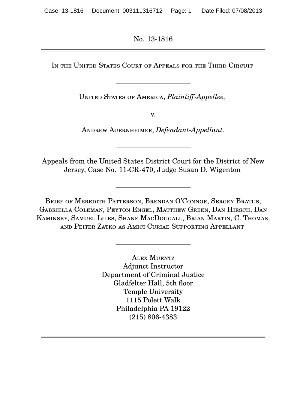 2013-07-08-Security Researchers Amicus.Pdf