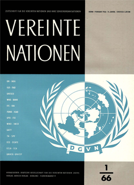 Zeitschrift Für Die Vereinten Nationen Und Ihre Sonderorganisationen Bonn • Februar 1966 • 14