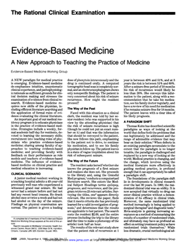 Evidence-Based Medicine: a New Approach to Teaching the Practice