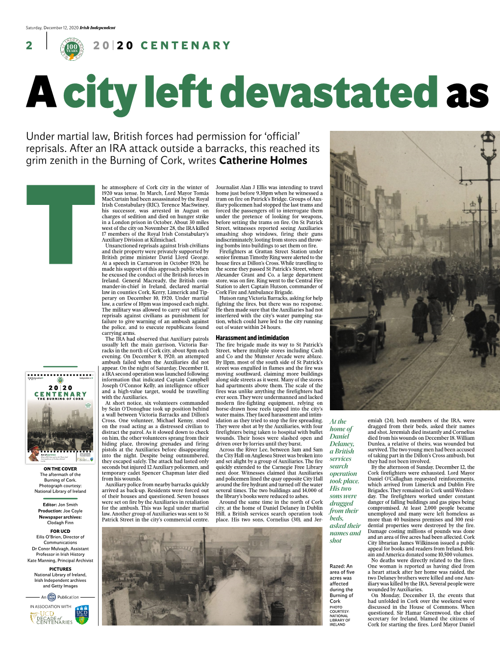 Reprisals. After an IRA Attack Outside a Barracks, This Reached Its Grim Zenith in the Burning of Cork, Writes Catherine Holmes