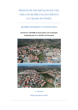 Projeto De Delimitação De Uma “Área De Reabilitação Urbana” Na Cidade De Pinhel