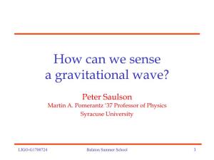 Gravitational Wave Detection #2