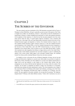 Chapter 2 the Scribes of the Governor