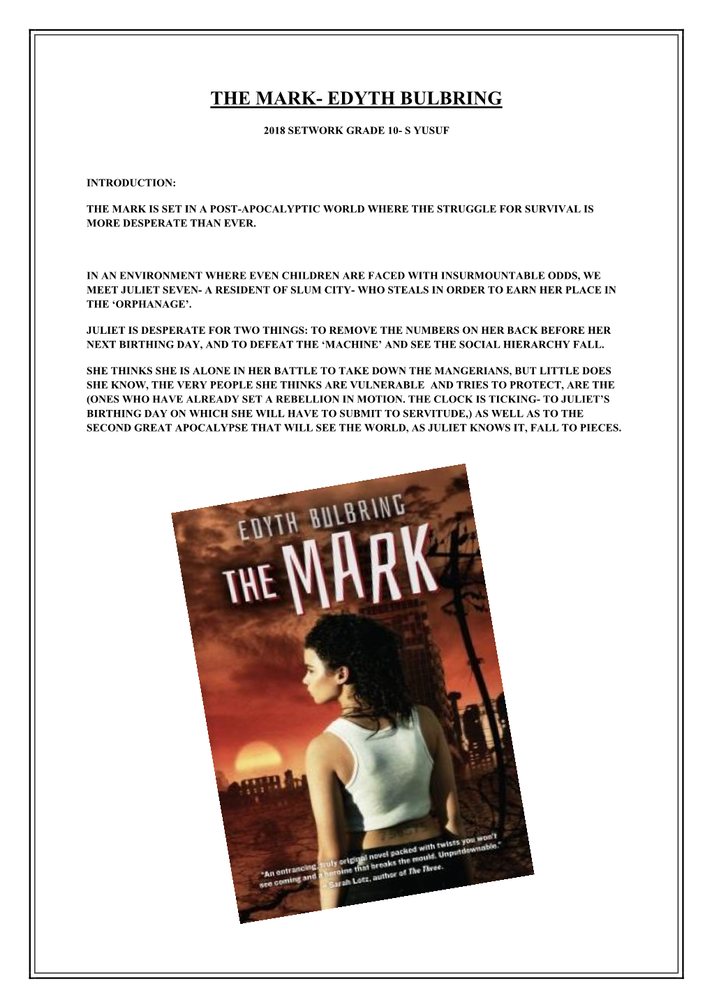 The Mark- Edyth Bulbring