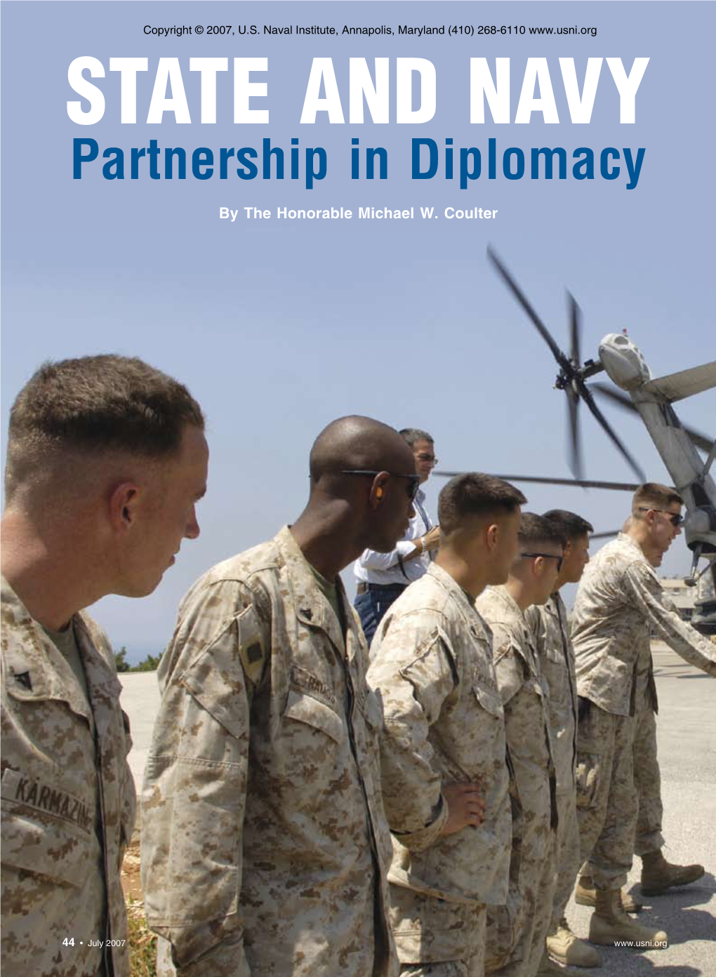 Partnership in Diplomacy by the Honorable Michael W