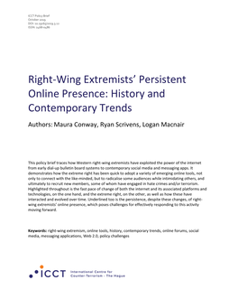 Right-Wing Extremists' Persistent Online Presence