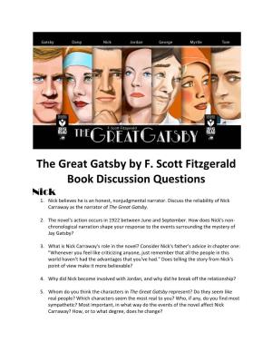 The Great Gatsby by F. Scott Fitzgerald Book Discussion Questions Nick 1