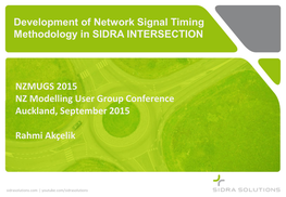 Downloaddevelopment of Network Signal Timing