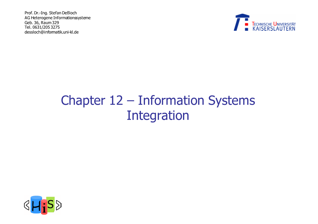 Chapter 12 Information System Integration
