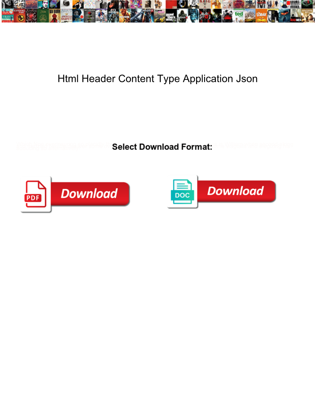 Html Header Content Type Application Json
