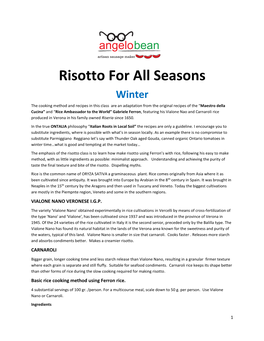 Risotto for All Seasons