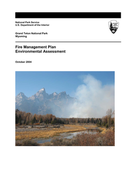 Fire Management Plan Environmental Assessment
