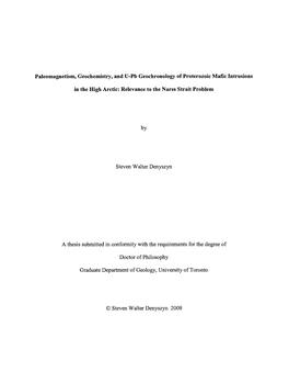 Paleomagnetism, Geochemistry, and U-Pb Geochronology of Proterozoic Mafic Intrusions