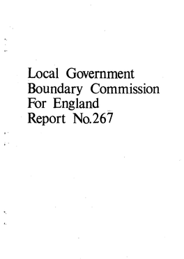 Local Government Boundary Commission for England Report No