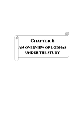 Chapter 6 an Overview of Lodhas Under the Study