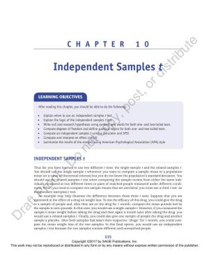 Independent Samples T