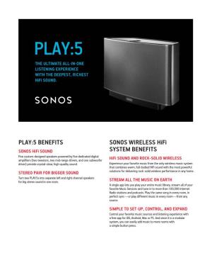 PLAY:5 the ULTIMATE ALL-IN-ONE LISTENING EXPERIENCE with the DEEPEST, RICHEST Hifi SOUND