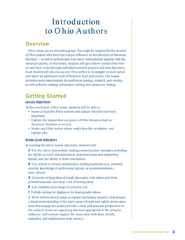 Lesson 1. Ohio's Literary Heritage