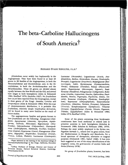 The Beta-Carboline Hallucinogens of South Americat