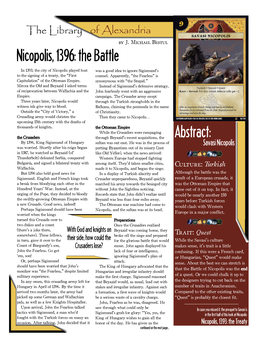 Nicopolis, 1396: the Battle