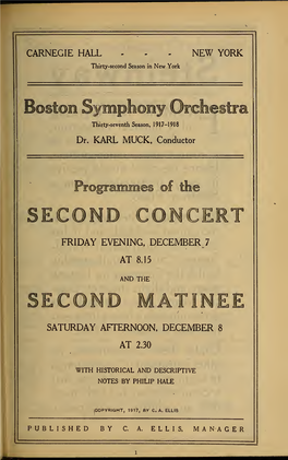 Boston Symphony Orchestra Concert Programs, Season 37,1917-1918, Trip