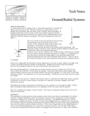 Tech Notes Ground/Radial Systems