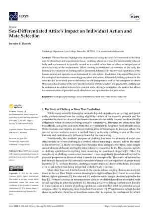Sex-Differentiated Attire's Impact on Individual Action and Mate Selection