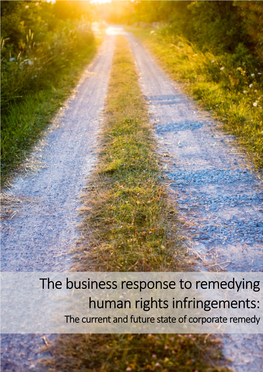 The Business Response to Remedying Human Rights Infringements: the Current and Future State of Corporate Remedy