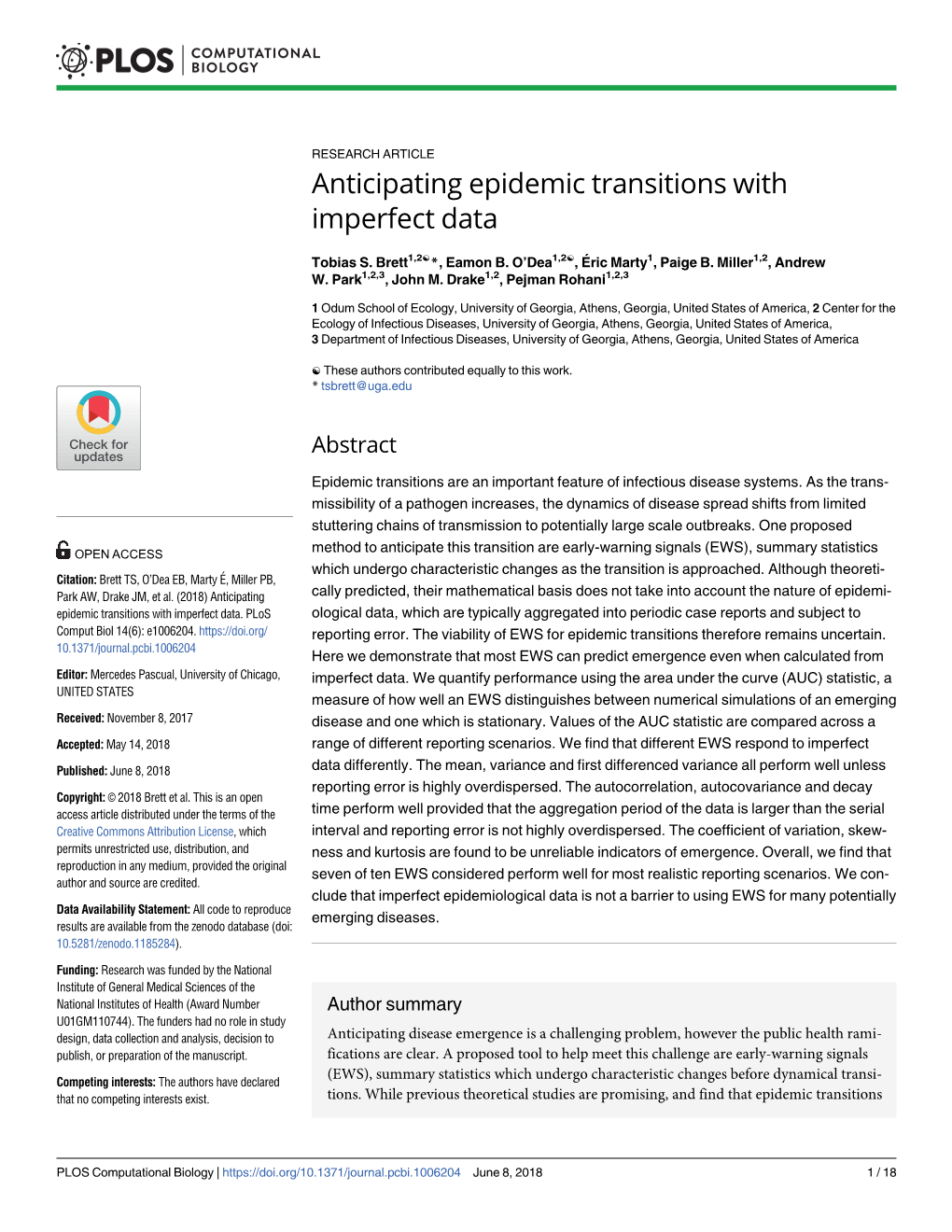 Anticipating Epidemic Transitions with Imperfect Data