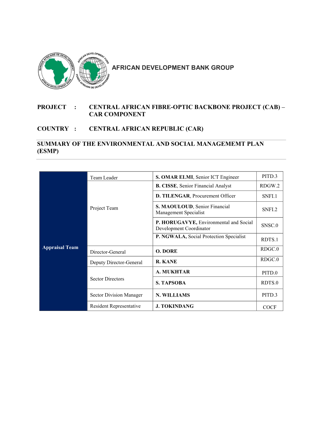 summary-of-the-environmental-and-social-managememt-plan-esmp-docslib