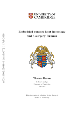 Embedded Contact Knot Homology and a Surgery Formula Arxiv