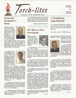 Ore It-Lites Saint Joseph Newsletter of the Dominican Laity