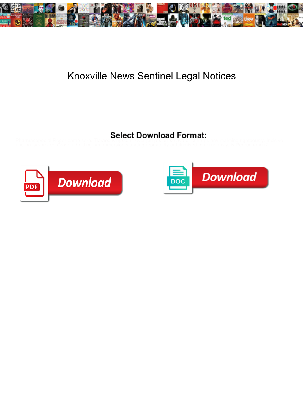 Knoxville News Sentinel Legal Notices