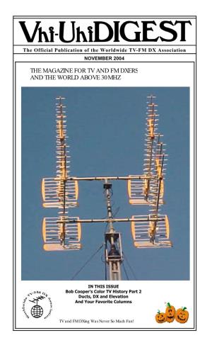 The Magazine for Tv and Fm Dxers and the World Above 30Mhz