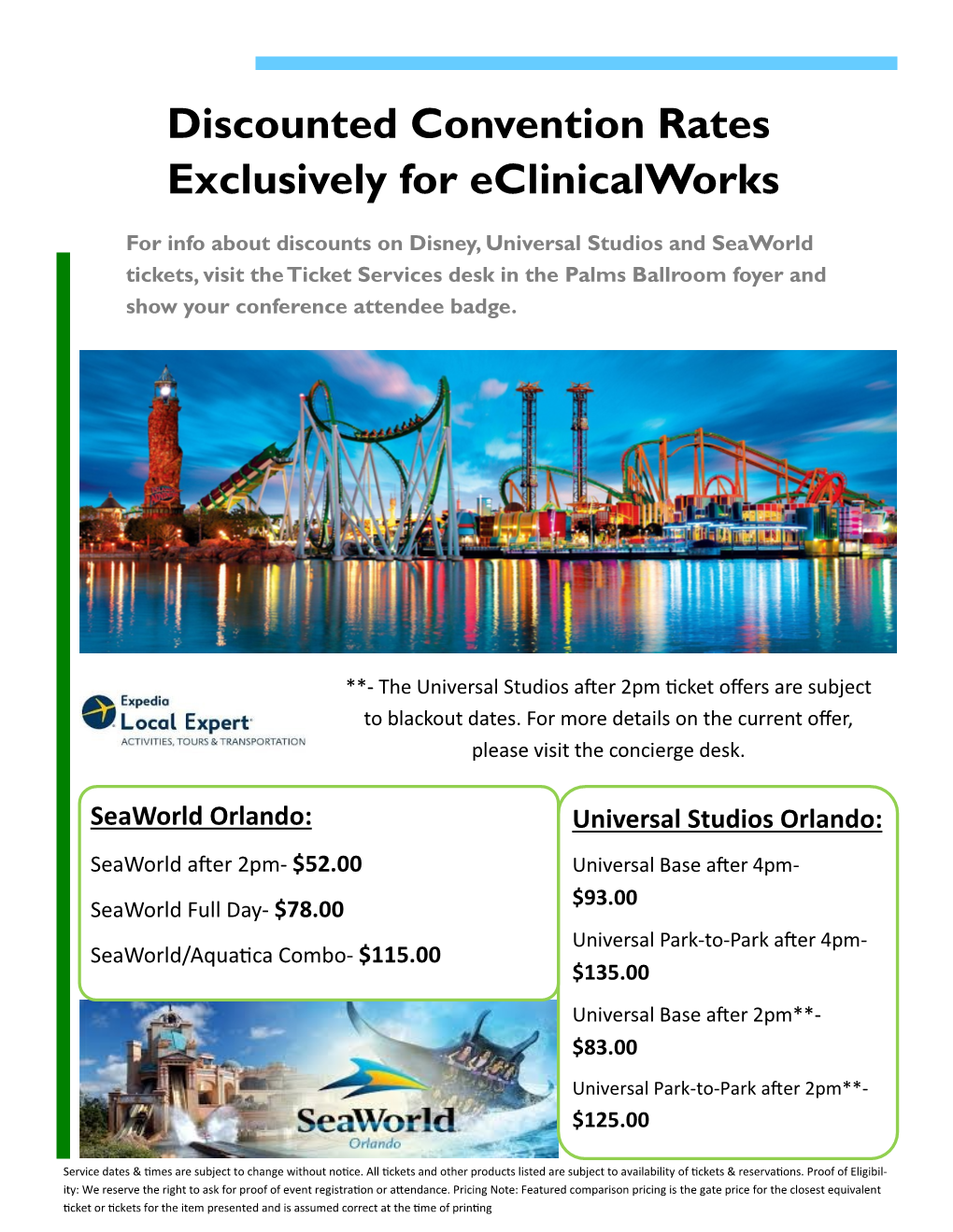 Discounted Convention Rates Exclusively for Eclinicalworks