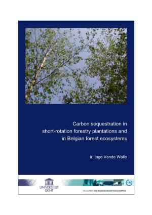 Carbon Sequestration in Short-Rotation Forestry Plantations and in Belgian Forest Ecosystems