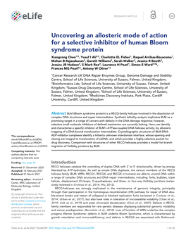 Uncovering an Allosteric Mode of Action for a Selective Inhibitor Of