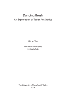 Dancing Brush: an Exploration of Taoist Aesthetics