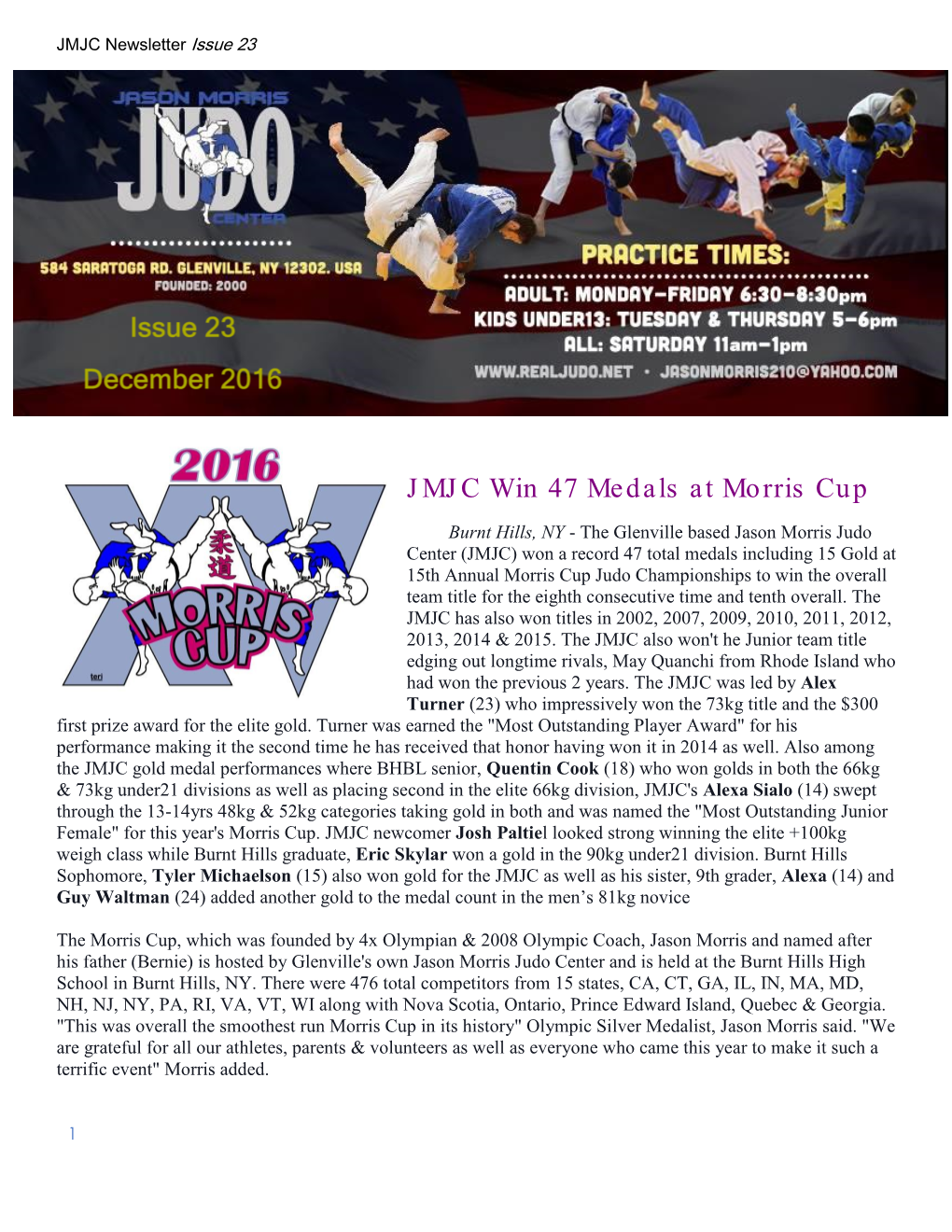 JMJC Win 47 Medals at Morris Cup