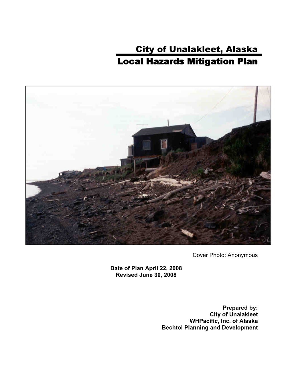 City of Unalakleet, Alaska Local Hazards Mitigation Plan