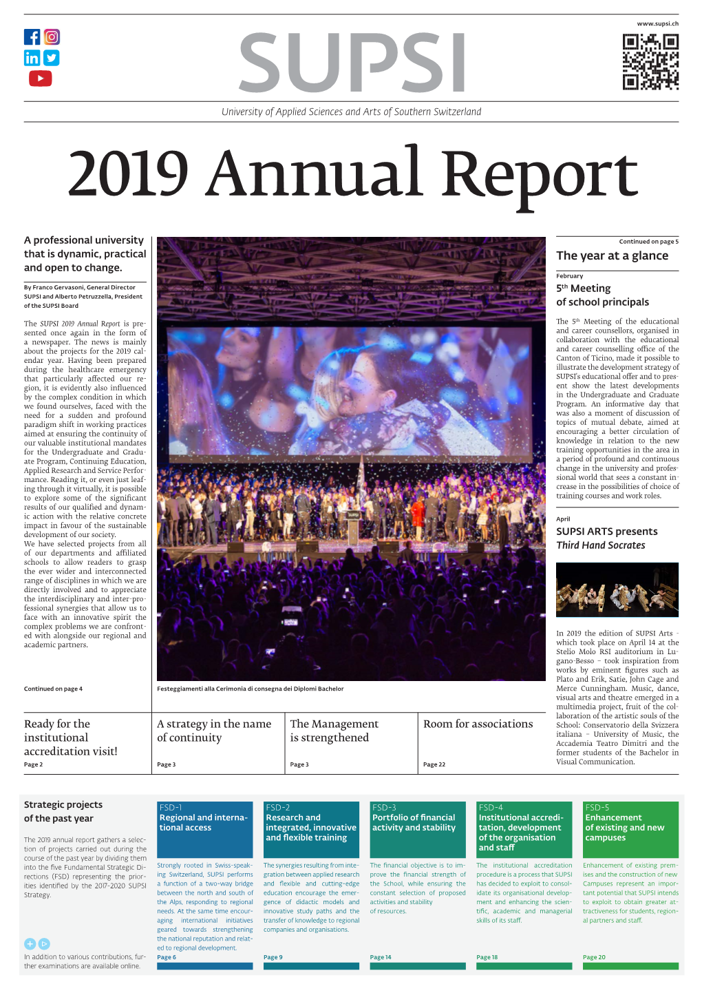 Annual Reportthe Year at a Glance and Open to Change