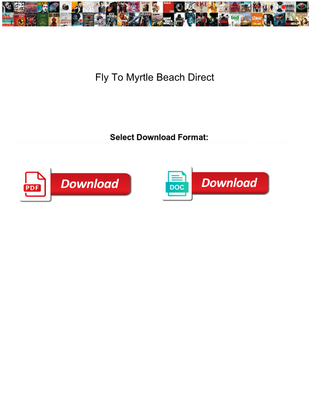 Fly to Myrtle Beach Direct