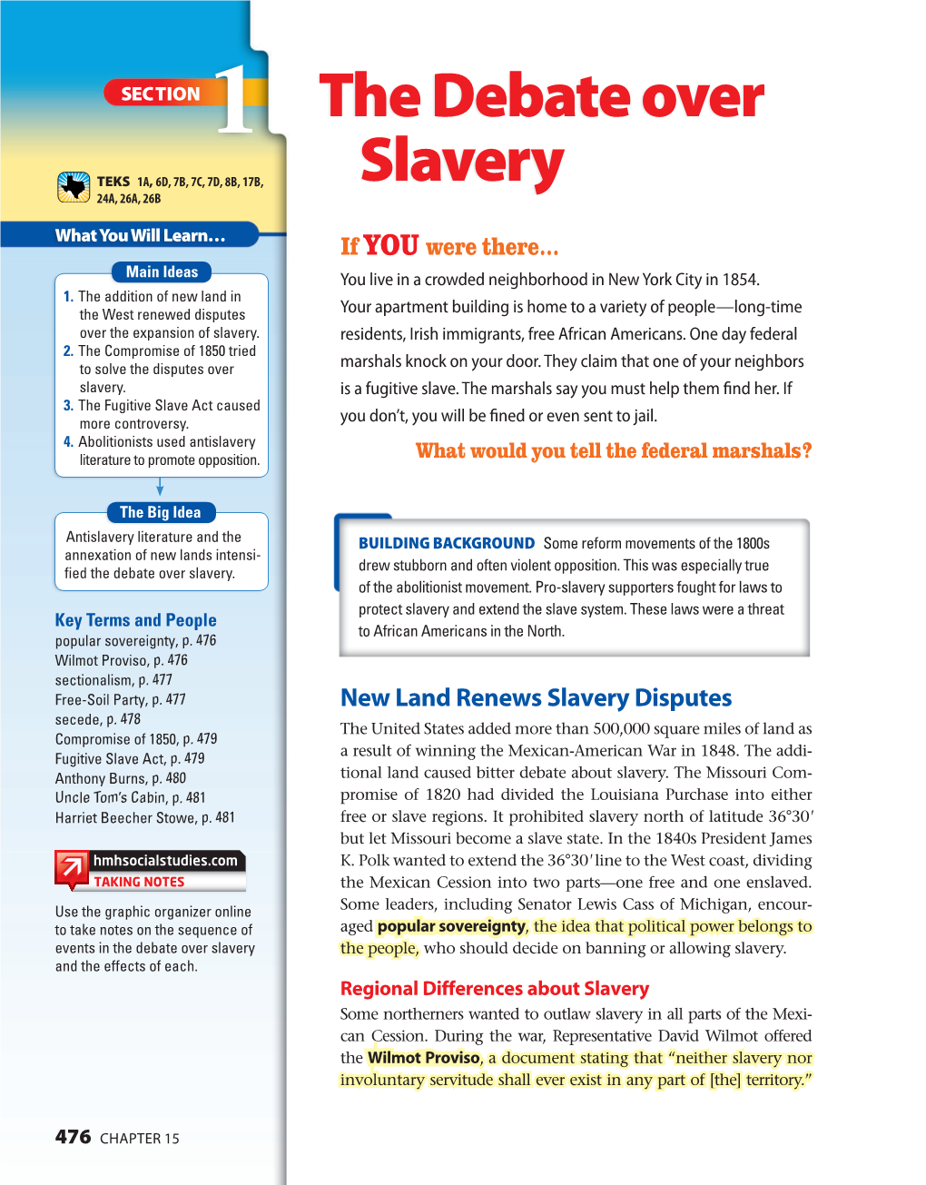 The Debate Over Slavery