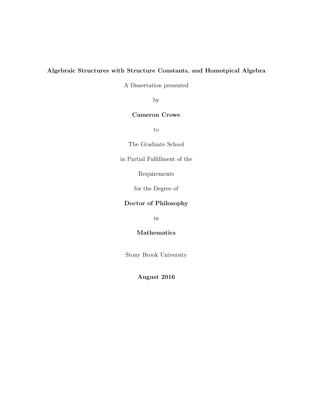 Algebraic Structures with Structure Constants, and Homotpical Algebra