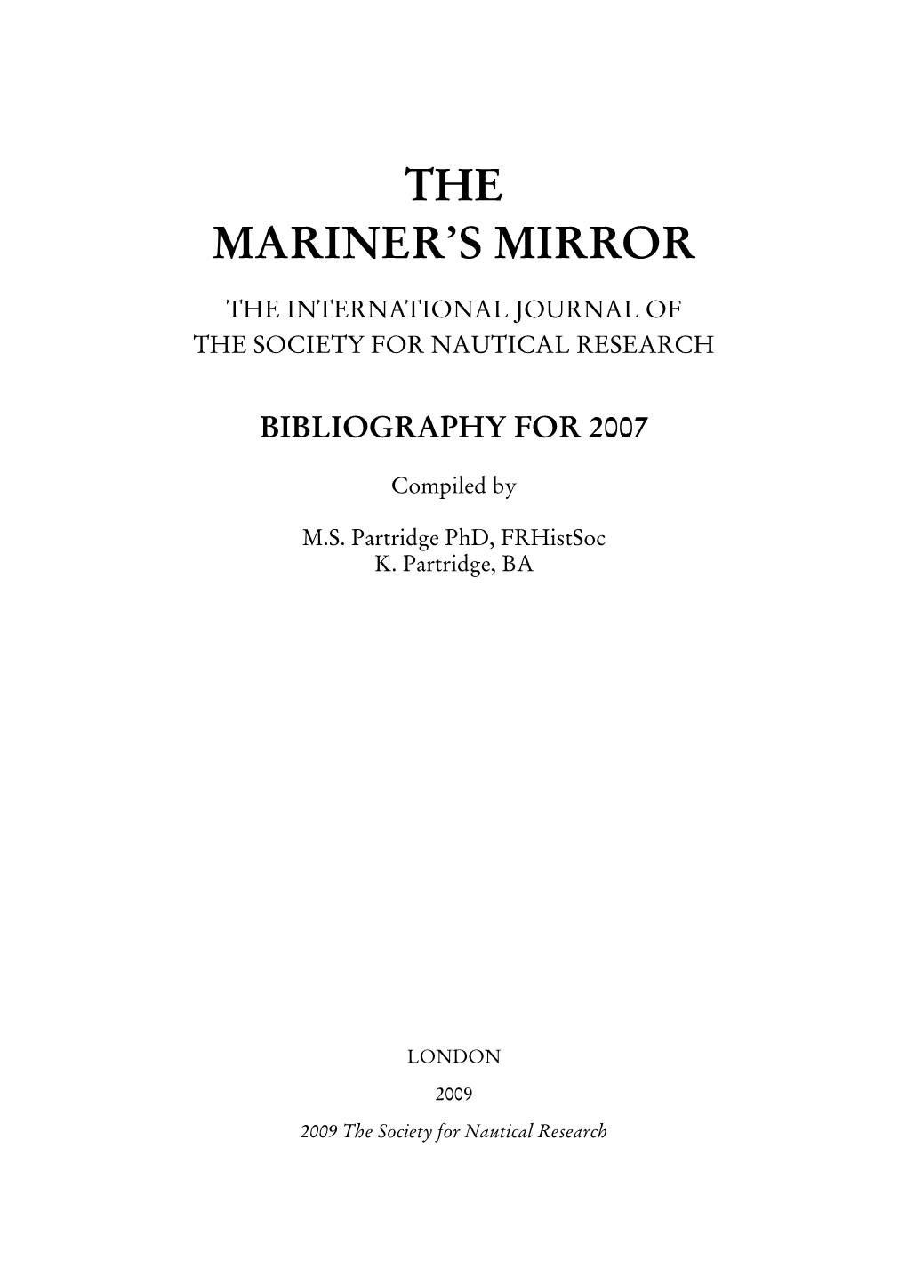 Mariner's Mirror