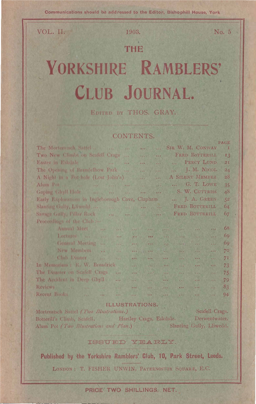 Vol 2 No 5 Yorkshire Ramblers' Club Journal