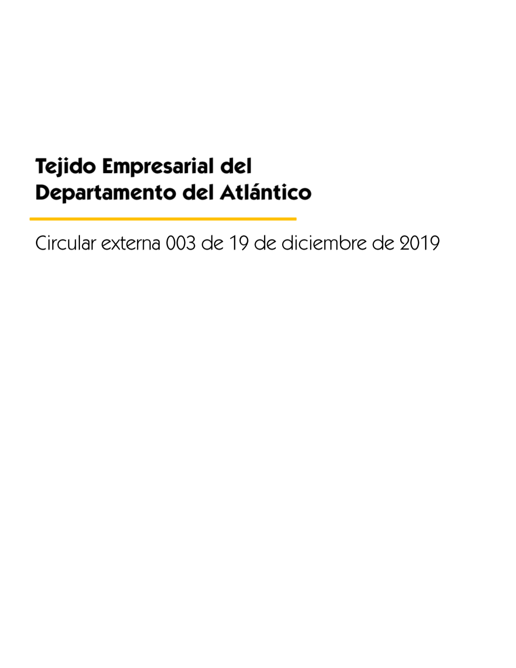 Información Del Tejido Empresarial Del Departamento Del Atlántico